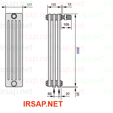 Радиатор IRSAP Tesi 52000/3 T25 CL 01